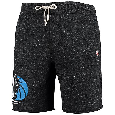 Men's Homage Charcoal Dallas Mavericks Primary Logo Tri-Blend Sweat Shorts