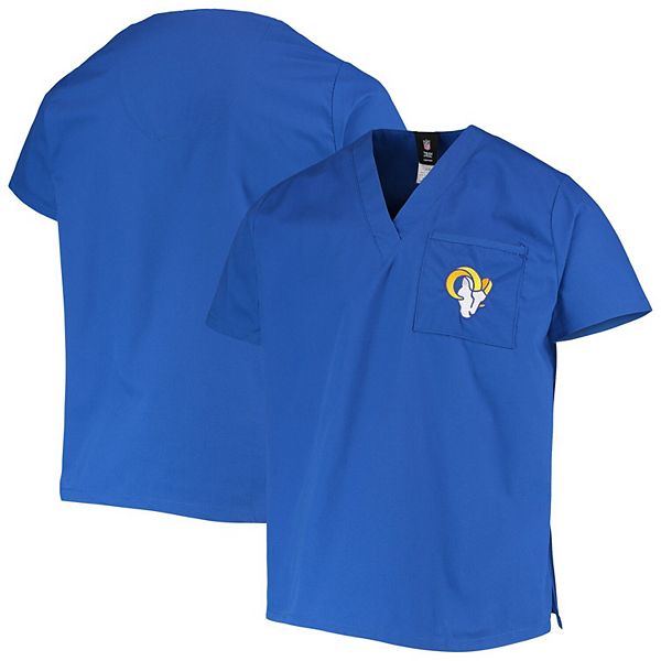 Men's Concepts Sport Royal Los Angeles Rams V-Neck Scrub Top