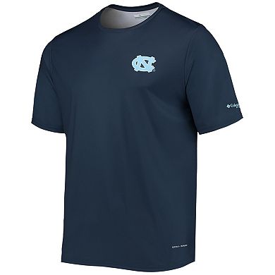 Men's Columbia Navy North Carolina Tar Heels Terminal Tackle Omni-Shade T-Shirt