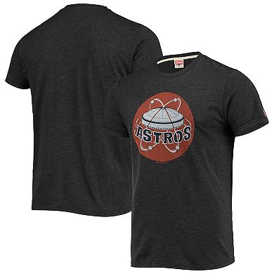 Men's Homage Charcoal Houston Astros Hand-Drawn Logo Tri-Blend T-Shirt