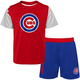 Newborn & Infant Royal/Red Chicago Cubs Pinch Hitter T-Shirt & Shorts Set