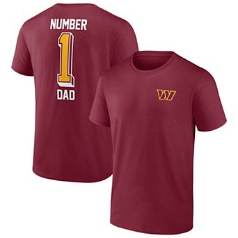 Men's Fanatics Branded Burgundy Washington Commanders Team #1 Dad T-Shirt