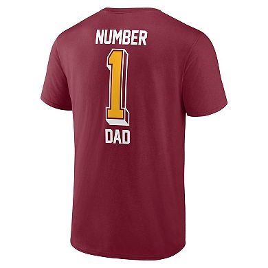 Men's Fanatics Branded Burgundy Washington Commanders Team #1 Dad T-Shirt