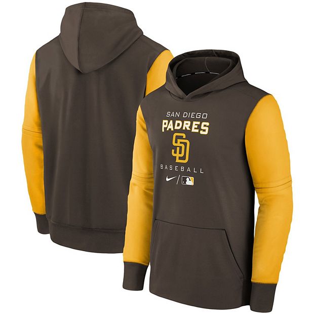 Youth Nike Brown San Diego Padres Authentic Collection Therma Performance  Pullover Hoodie