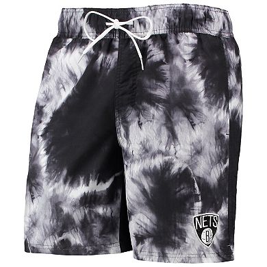 Men's G-III Sports by Carl Banks Black Brooklyn Nets Splash Volley Swim Shorts