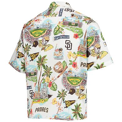 Men's Reyn Spooner White San Diego Padres Scenic Logo Button-Up Shirt