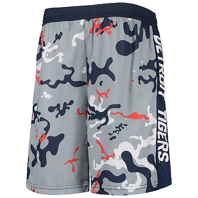 Youth Navy Detroit Tigers Camo Newsies Active Shorts