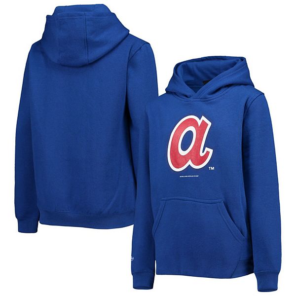 Outerstuff Youth Royal Chicago Cubs Cooperstown Collection Retro Logo Pullover Hoodie Size: Small