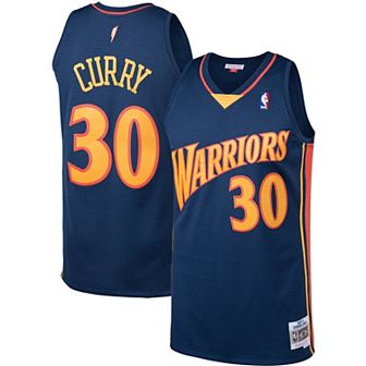 Men's Mitchell & Ness Stephen Curry Navy Golden State Warriors Big & Tall Hardwood Classics Jersey