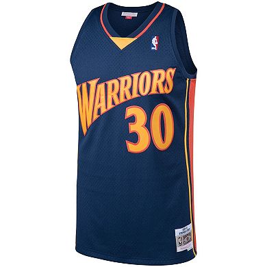 Men's Mitchell & Ness Stephen Curry Navy Golden State Warriors Big & Tall Hardwood Classics Jersey