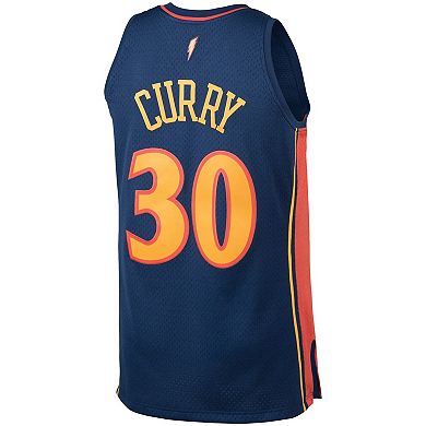 Men's Mitchell & Ness Stephen Curry Navy Golden State Warriors Big & Tall Hardwood Classics Jersey