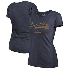 Fanatics Atlanta Braves Shirt Womens XXL Blue Long-Sleeve Graphic Tee  Spellout