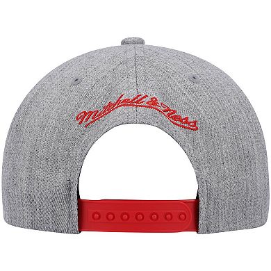 Men's Mitchell & Ness Heathered Gray Chicago Bulls Hardwood Classics Team 2.0 Snapback Hat