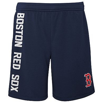 Youth Navy Boston Red Sox Camo Newsies Active Shorts