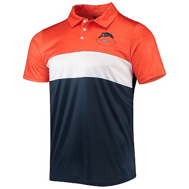 Men's FOCO Orange/Navy Chicago Bears Retro Colorblock Polo