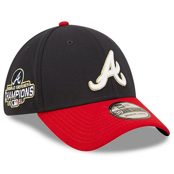 Men's New Era Navy Atlanta Braves 2022 Gold Program 39THIRTY Flex Hat