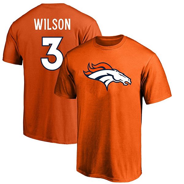 Men's Fanatics Branded Russell Wilson Orange Denver Broncos Big & Tall  Player Name & Number T-Shirt