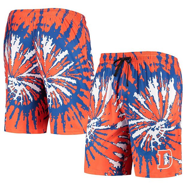 Men s FOCO Orange Denver Broncos Retro Static Mesh Lounge Shorts