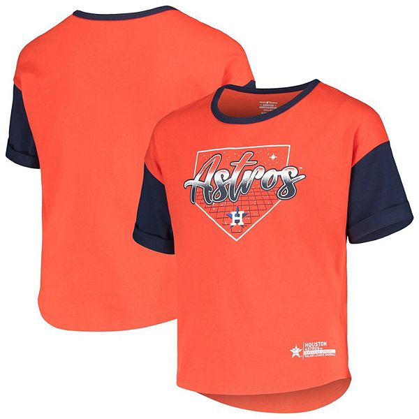 Girls Youth Orange Houston Astros Bleachers T-Shirt