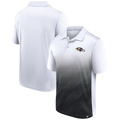 Men's Fanatics Branded White/Black Baltimore Ravens Parameter Polo