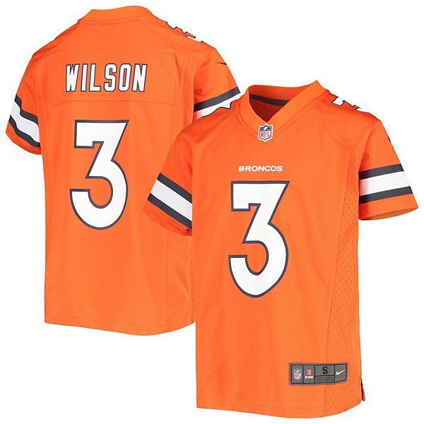 Nike Women's Denver Broncos Russell Wilson #3 Orange Game Jersey