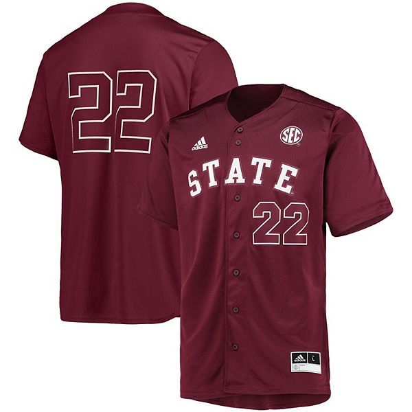 Adidas 2023 Nebraska Script Button-Up Baseball Jersey