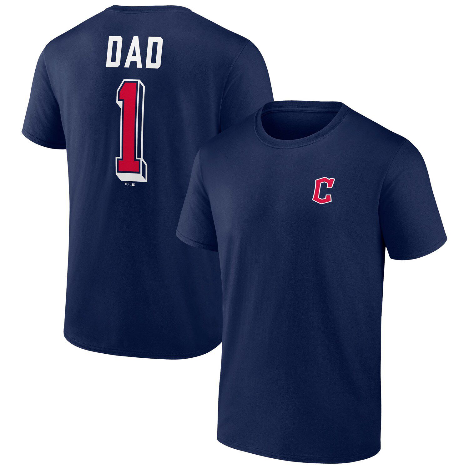 Chicago Cubs Fanatics Branded Number One Dad Team T-Shirt - Heathered Gray