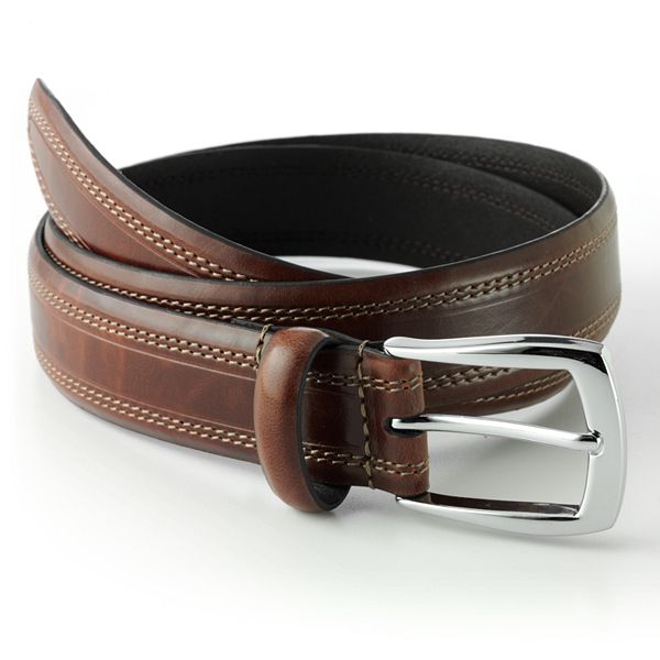 Dockers® Stitched Feather-Edge Leather Belt