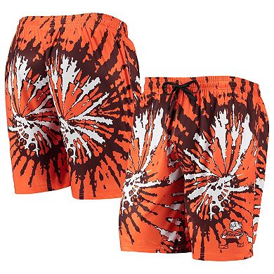 Men's FOCO Orange Cleveland Browns Retro Static Mesh Lounge Shorts