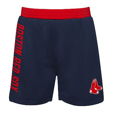 Newborn & Infant Red/Navy Boston Red Sox Pinch Hitter T-Shirt & Shorts Set
