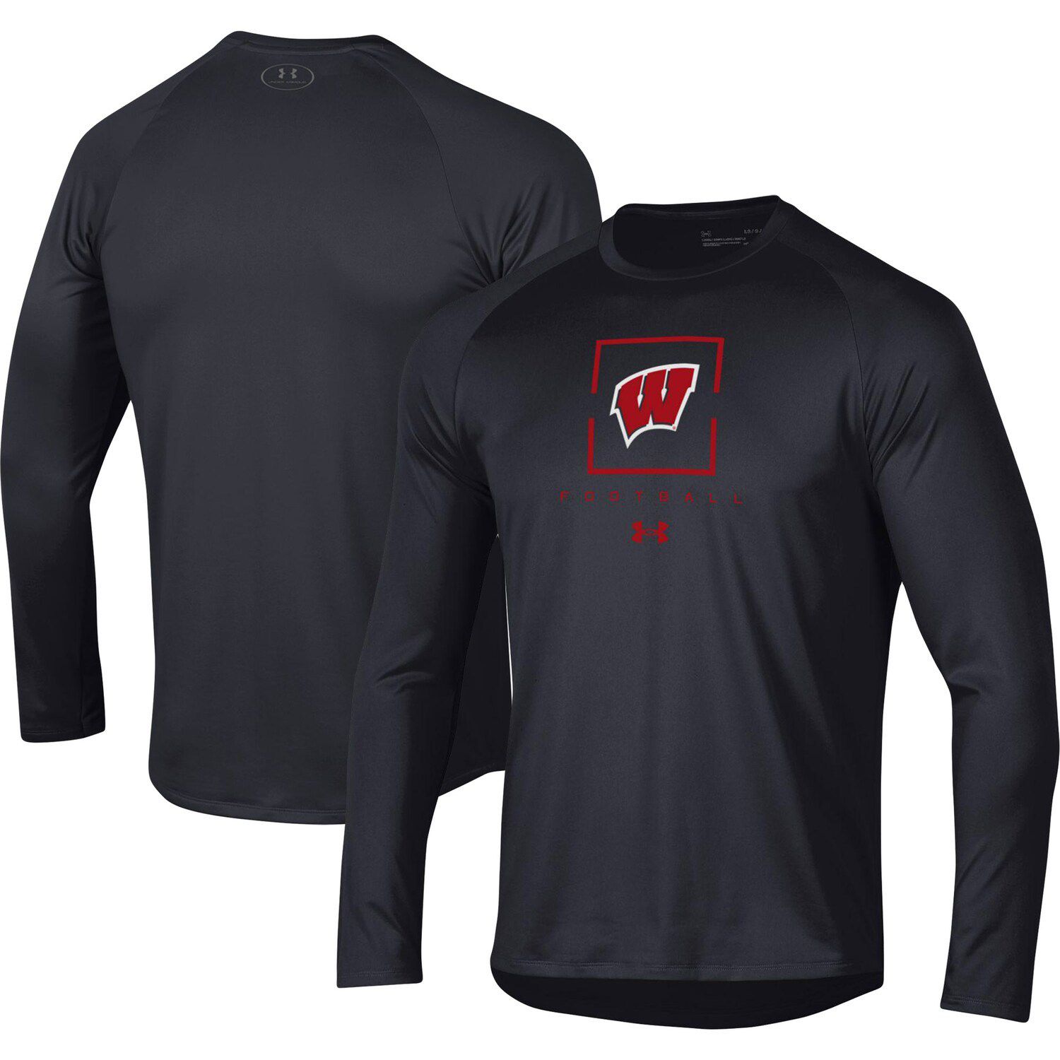 Men's Under Armour Russell Wilson Red Wisconsin Badgers Replica Alumni  Jersey