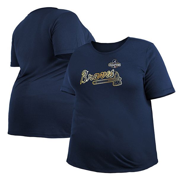 New Era Mlb  Atlanta Braves Mlb Logo Select Navy T-Shirt