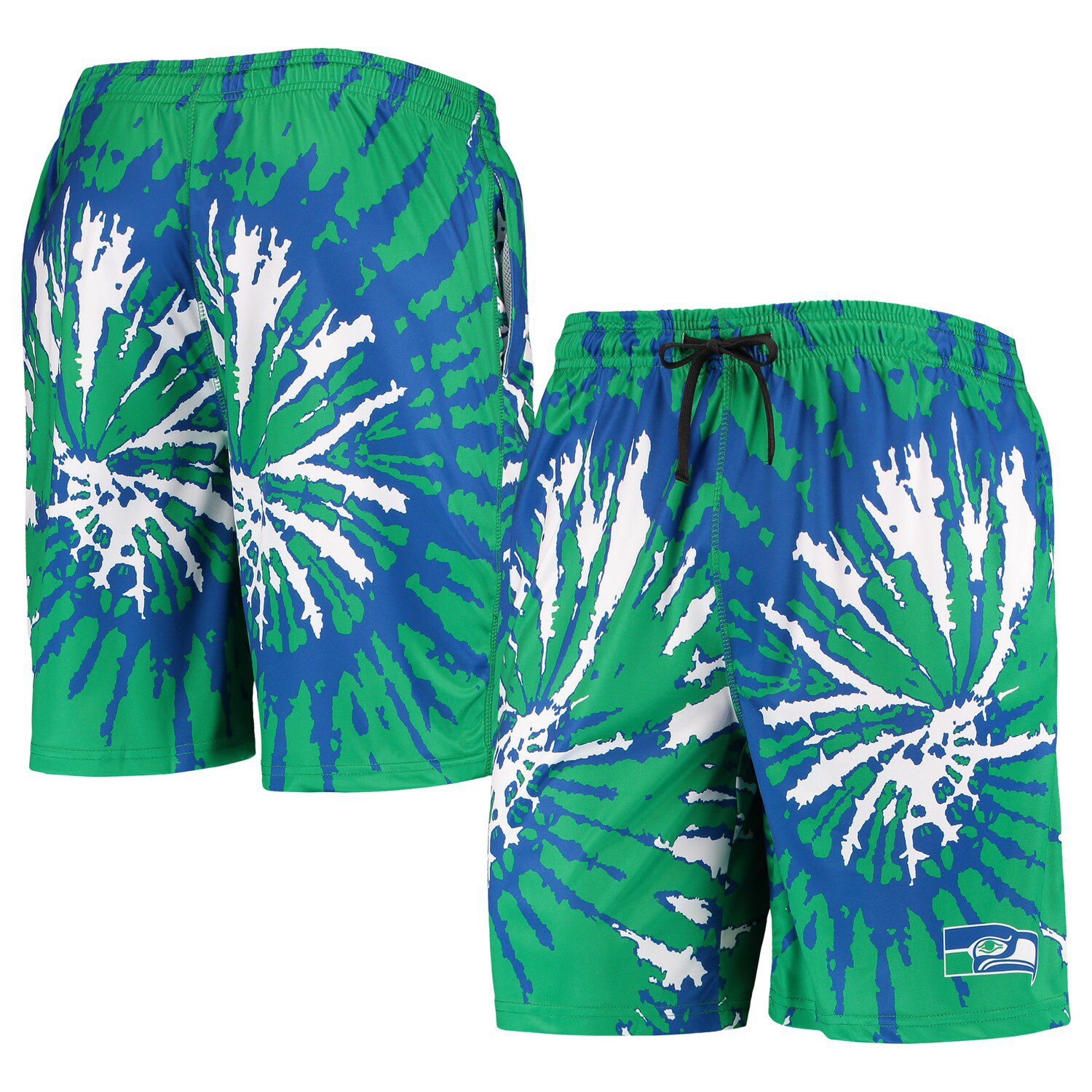 Men's FOCO College Neon Green Seattle Seahawks Retro Static Mesh Lounge Shorts in Kelly Green