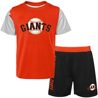 Newborn & Infant Orange/Black San Francisco Giants Pinch Hitter T-Shirt & Shorts Set