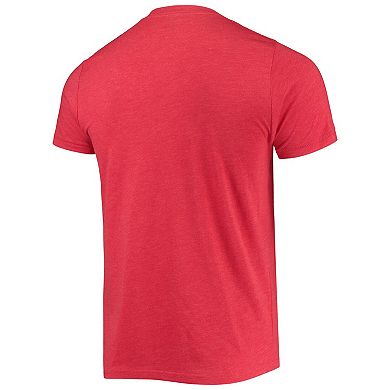 Men's Homage Red Cleveland Guardians Hyper Local Tri-Blend T-Shirt