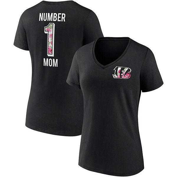 Women's Fanatics Branded Black Cincinnati Bengals Team Mother's Day V-Neck T-Shirt