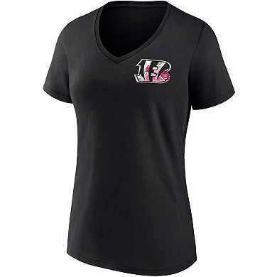 Women's Fanatics Branded Black Cincinnati Bengals Team Mother's Day V-Neck T-Shirt
