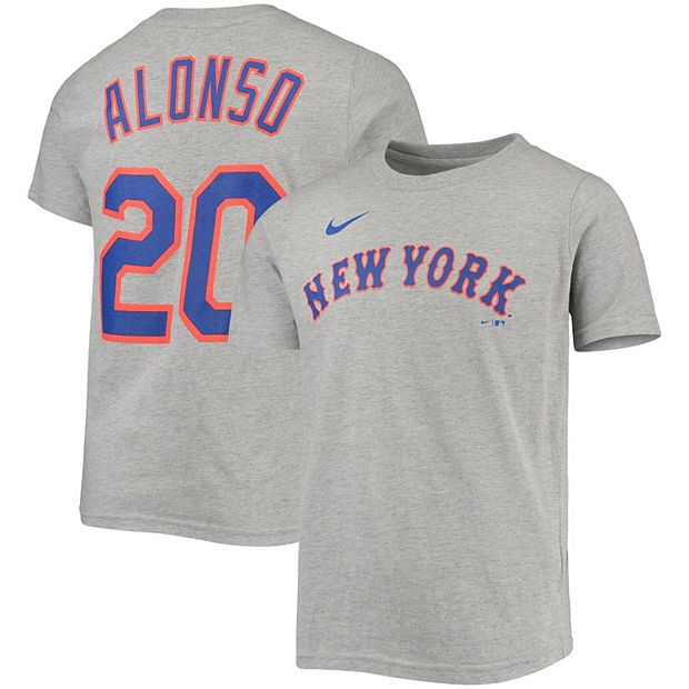Youth Nike Pete Alonso Heathered Gray New York Mets Player Name