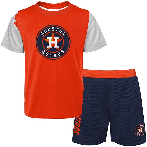 Newborn & Infant Orange/Navy Houston Astros Pinch Hitter T-Shirt & Shorts  Set