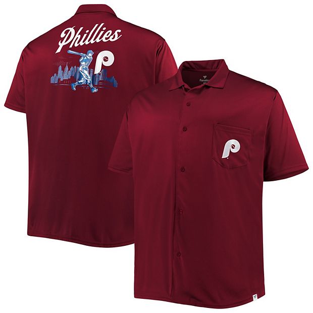 Men's Maroon Philadelphia Phillies Big & Tall Button-Up Shirt