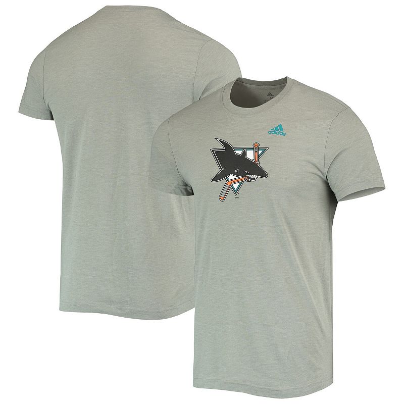 Mens adidas Heathered Gray San Jose Sharks Classics Tri-Blend T-Shirt, Siz