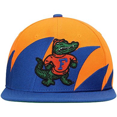 Men's Mitchell & Ness Royal/Orange Florida Gators Sharktooth Snapback Hat