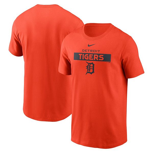 Profile Orange/navy Detroit Tigers Big & Tall Yoke Knit T-shirt