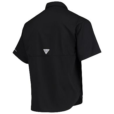 Men's Columbia Black San Francisco Giants Americana Tamiami Omni-Shade Button-Down Shirt