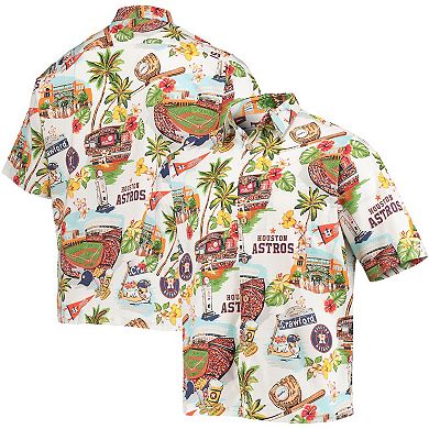 Men's Reyn Spooner White Houston Astros Scenic Button-Up Shirt