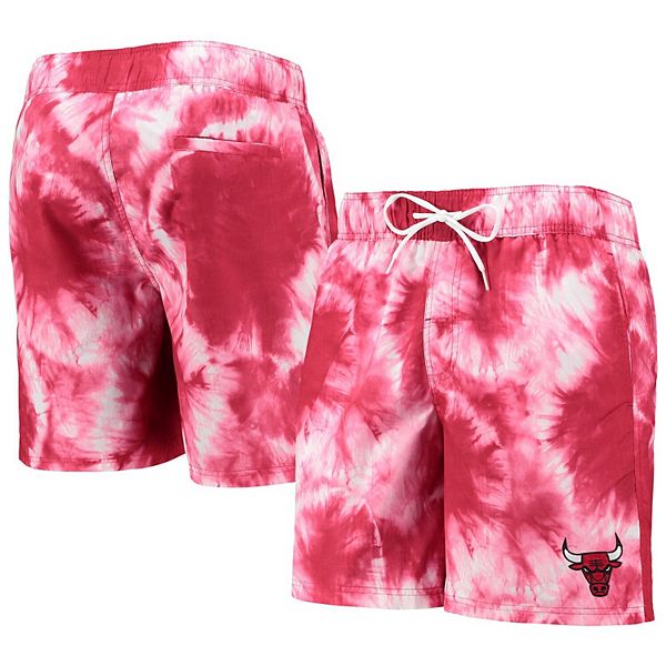 Mens G Iii Sports By Carl Banks Red Chicago Bulls Splash Volley Swim Shorts 