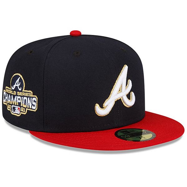 Men's Atlanta Braves New Era Navy/Red Home Authentic Collection On-Field 59FIFTY  Fitted Hat