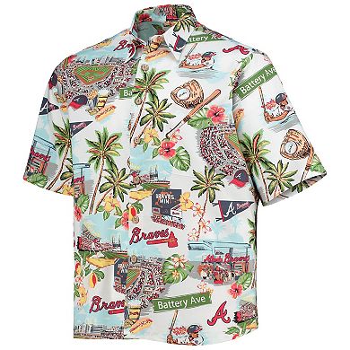 Men's Reyn Spooner White Atlanta Braves Scenic Button-Up Shirt