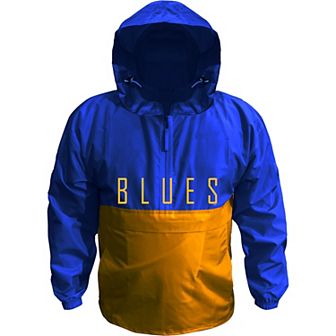 Men's Blue St. Louis Blues Big & Tall Anorak Half-Zip Pullover Hoodie