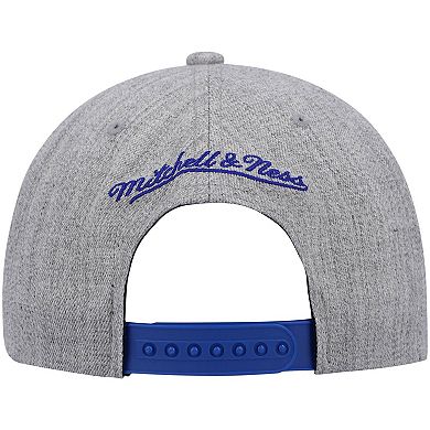 Men's Mitchell & Ness Heathered Gray New York Knicks Hardwood Classics Team 2.0 Snapback Hat